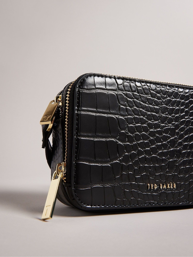 Ted Baker Black Stina Double Zip Mini Camera Bag - Image 2 of 5
