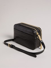 Ted Baker Black Stina Double Zip Mini Camera Bag - Image 3 of 5