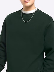 River Island Green Long Sleeve Essential Crew Jacket - Image 3 of 4