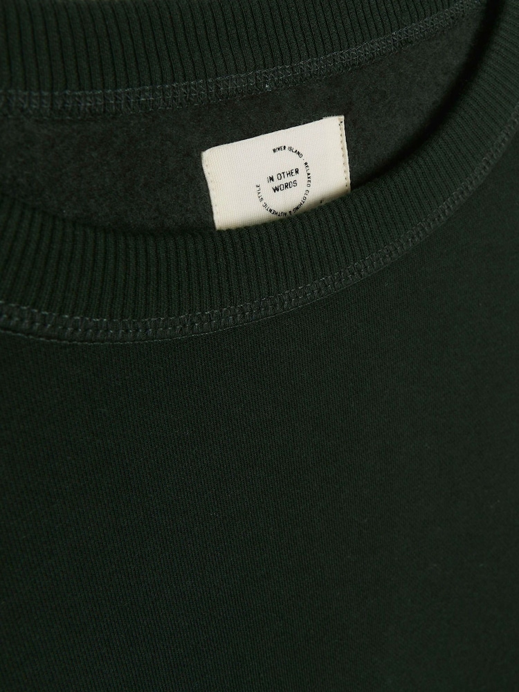 River Island Green Long Sleeve Essential Crew Jacket - Image 4 of 4