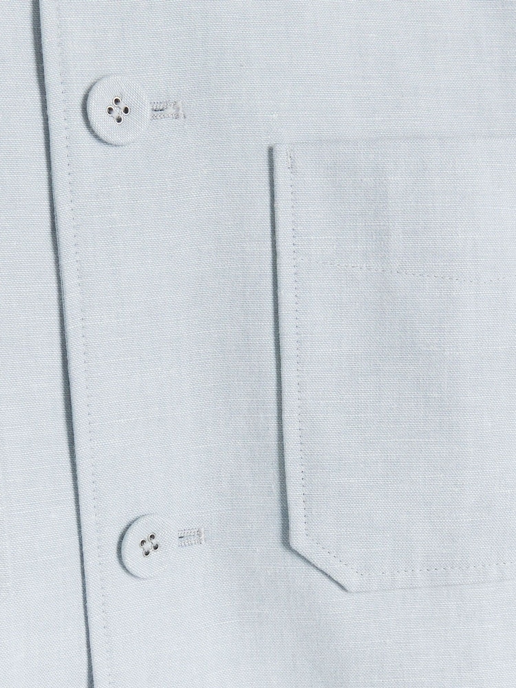 River Island Blue Linen Jacket - Image 4 of 4