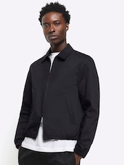 River Island Black 100% Cotton Smart Jacket - Image 1 of 5