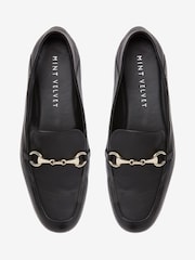 Mint Velvet Black Leather Camille Loafers - Image 4 of 5