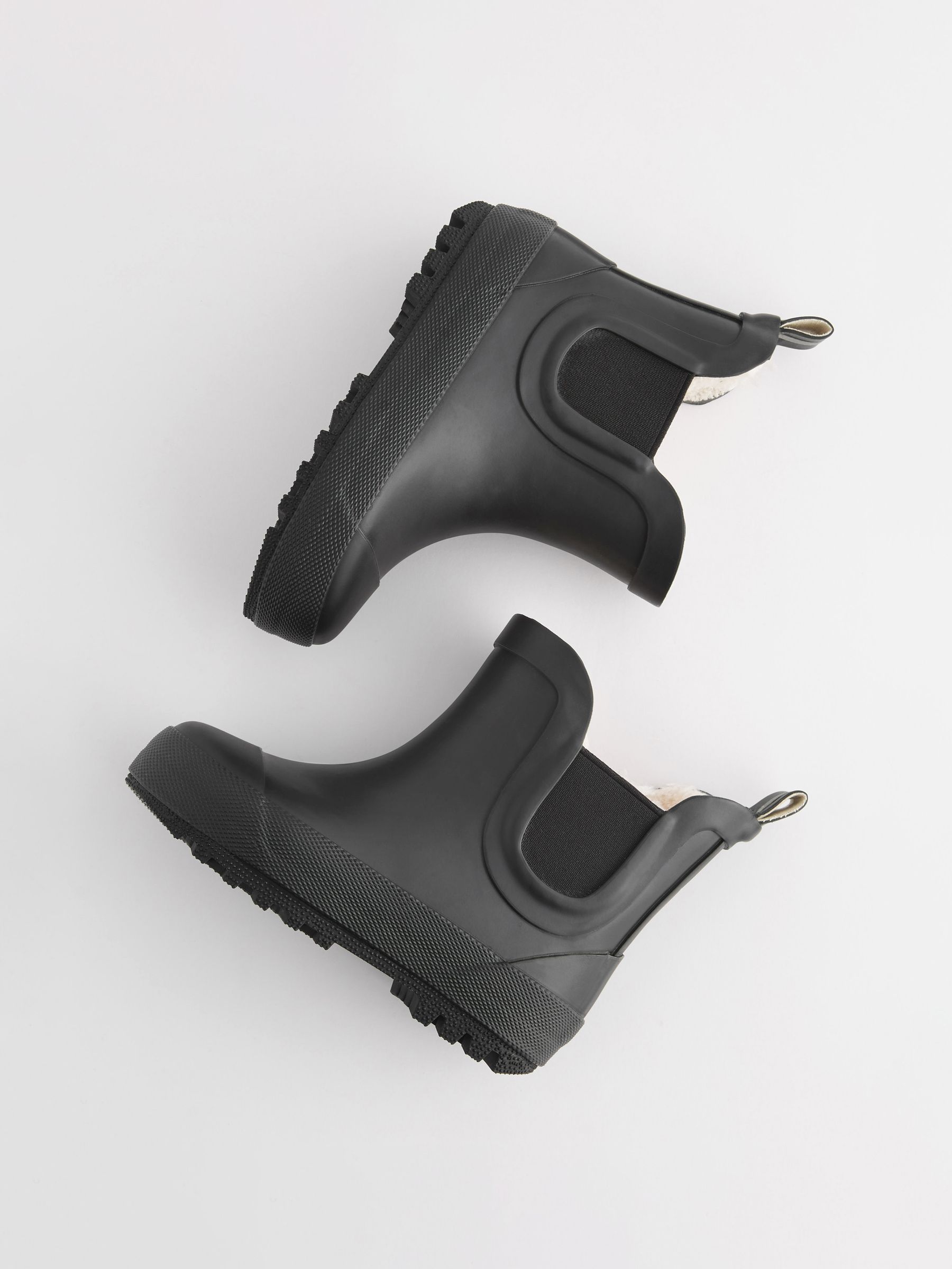 Buy Black Plain Warm Lined Ankle Wellies from Next Denmark