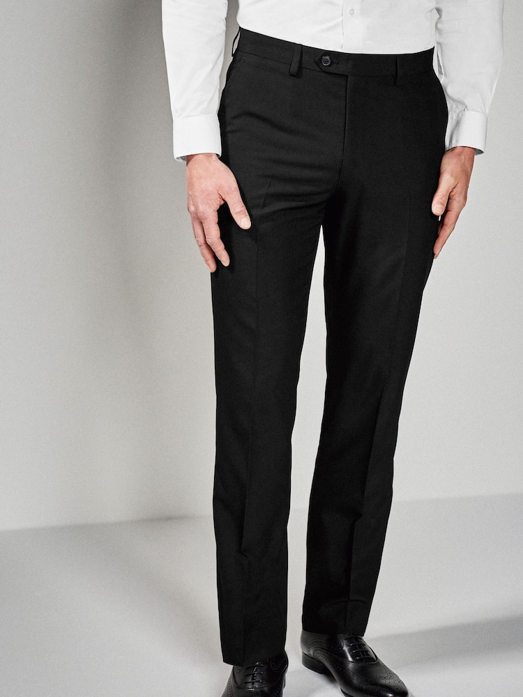 Noir - Ajustement régulier - Pantalon de costume - Image 1 of 3