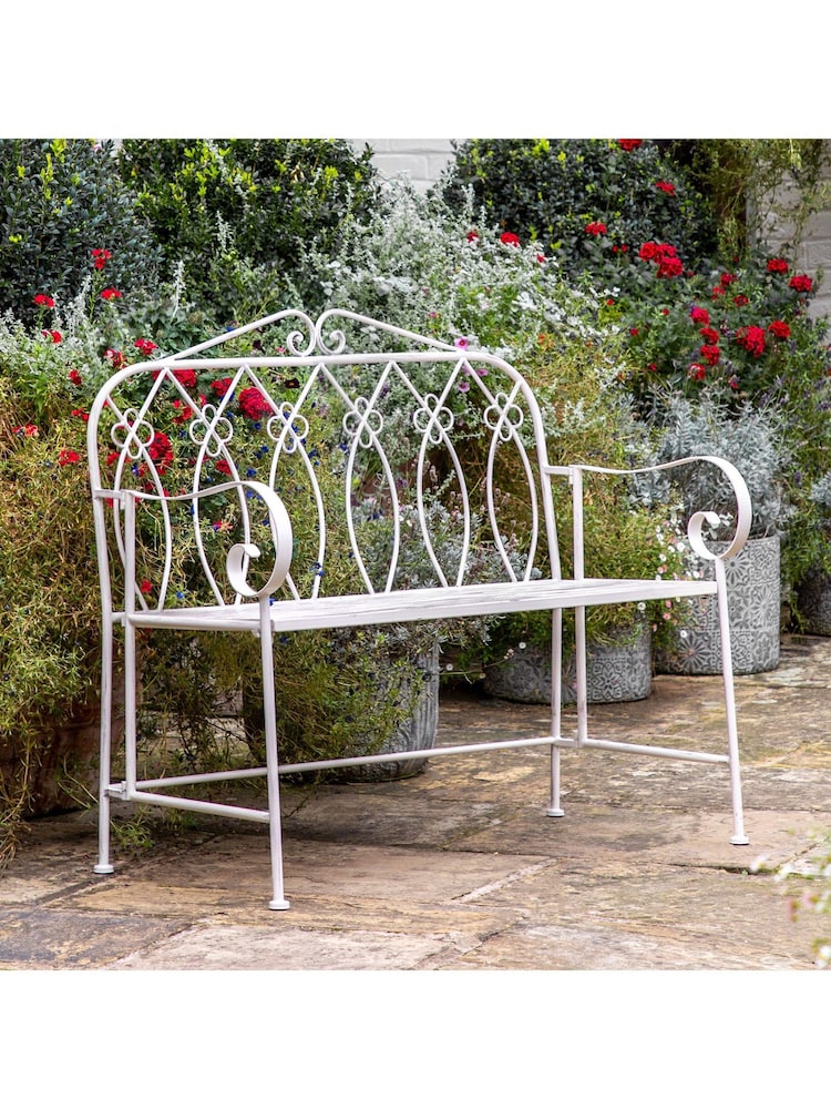 Gallery Home White Rhode Outdoor Bench - Image 1 of 6