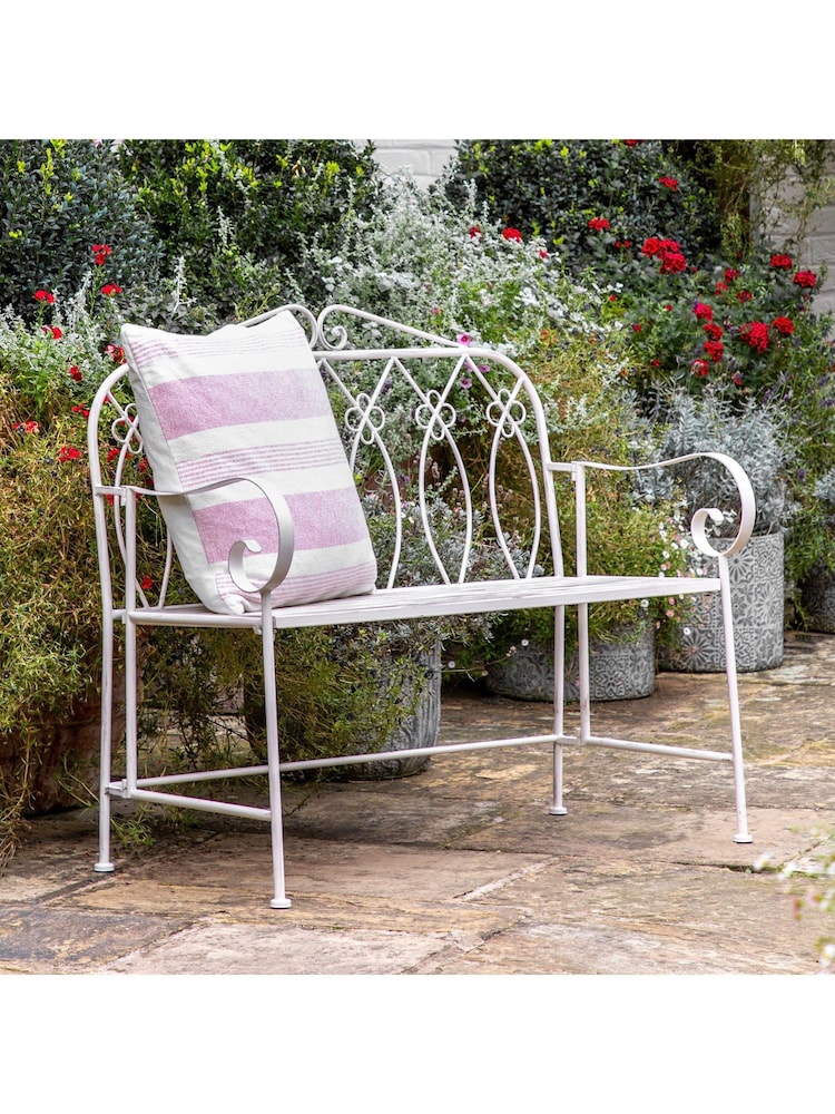 Gallery Home White Rhode Outdoor Bench - Image 2 of 6