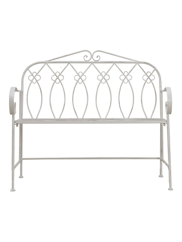 Gallery Home White Rhode Outdoor Bench - Image 4 of 4