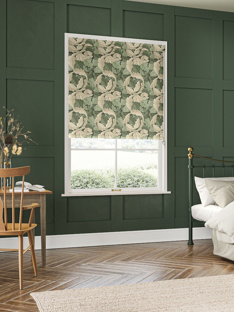 William Morris At Home Green Acanthus Made to Measure Roller Blind - Image 2 of 6