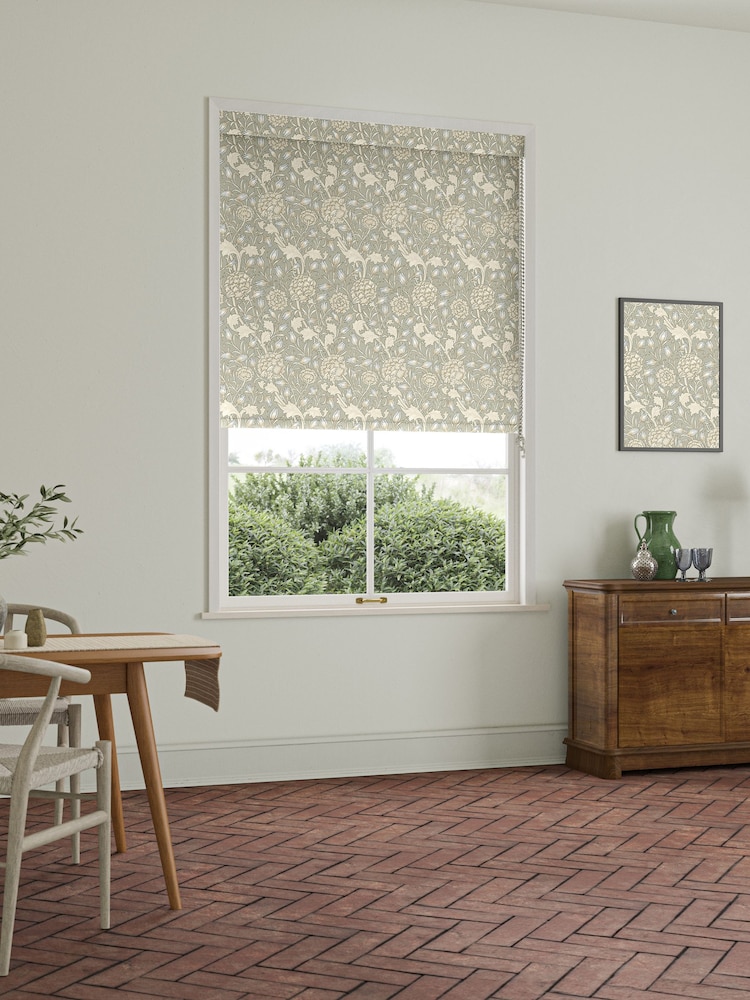 William Morris At Home Sage Green Wild Tulip Made to Measure Roller Blind - Image 2 of 6