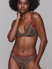 Lemonade Dolls Brown Leopard Lace High Waist Briefs - Image 1 of 3