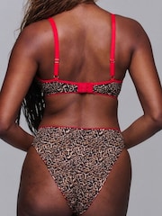 Lemonade Dolls Brown Leopard Print Lace High Waist Knickers - Image 5 of 5
