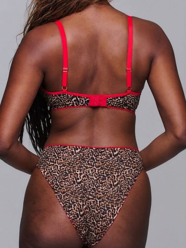 Lemonade Dolls Brown Leopard Print Lace High Waist Knickers - Image 5 of 5 Lemonade Dolls Brown Leopard Print Lace High Waist Knickers - Image 5 of 5