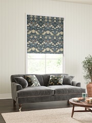 William Morris At Home Indigo Blue Strawberry Thief Made To Measure Roller Blind - Image 2 of 6