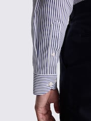 Теңіз көк - MOSS Tailored Fit Stripe Non-Iron Shirt - 2суретінің 2 суреті