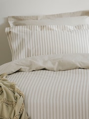 Yard Natural Hebden Striped 100% Cotton Duvet Cover and Pillowcase Set - Image 2 of 3