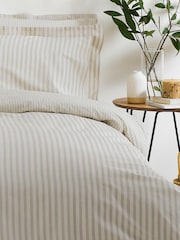 Yard Natural Hebden Striped 100% Cotton Duvet Cover and Pillowcase Set - Image 3 of 3