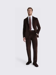 MOSS Brown Tailored Fit Corduroy Suit Jacket - Image 2 of 4