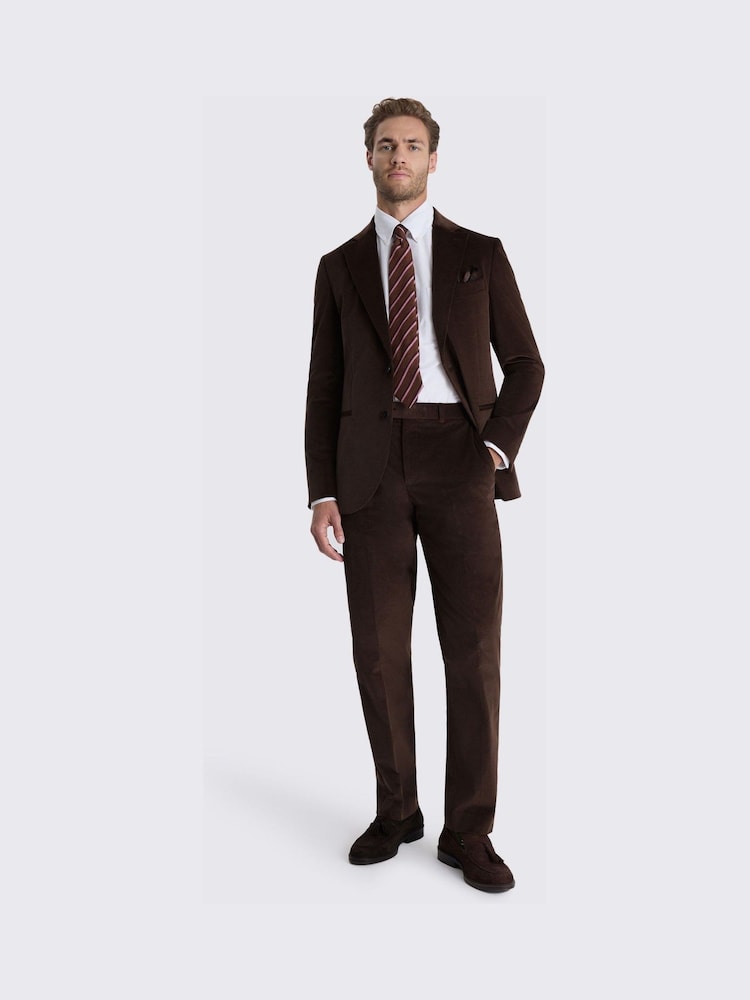 MOSS Brown Tailored Fit Corduroy Suit Jacket - Image 2 of 4 MOSS Brown Tailored Fit Corduroy Suit Jacket - Image 2 of 4