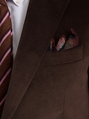 MOSS Brown Tailored Fit Corduroy Suit Jacket - Image 4 of 4