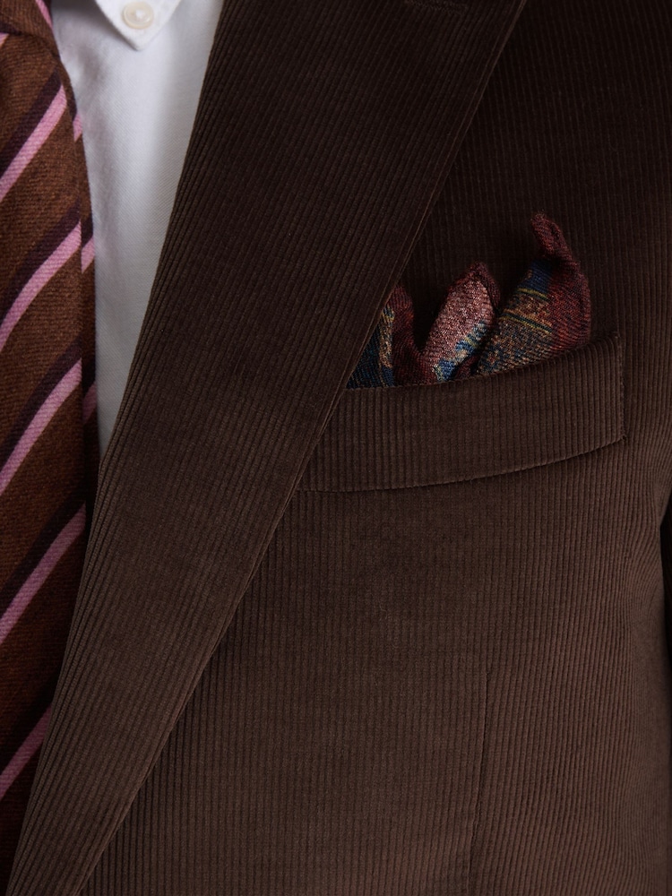 MOSS Brown Tailored Fit Corduroy Suit Jacket - Image 4 of 4 MOSS Brown Tailored Fit Corduroy Suit Jacket - Image 4 of 4