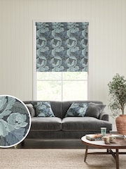William Morris At Home Indigo Blue Acanthus Made To Measure Roller Blind - Image 1 of 6