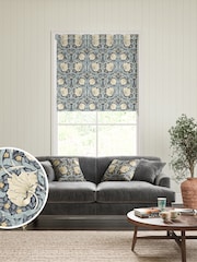 William Morris At Home Indigo Blue Pimpernel Made To Measure Roller Blind - Image 1 of 6