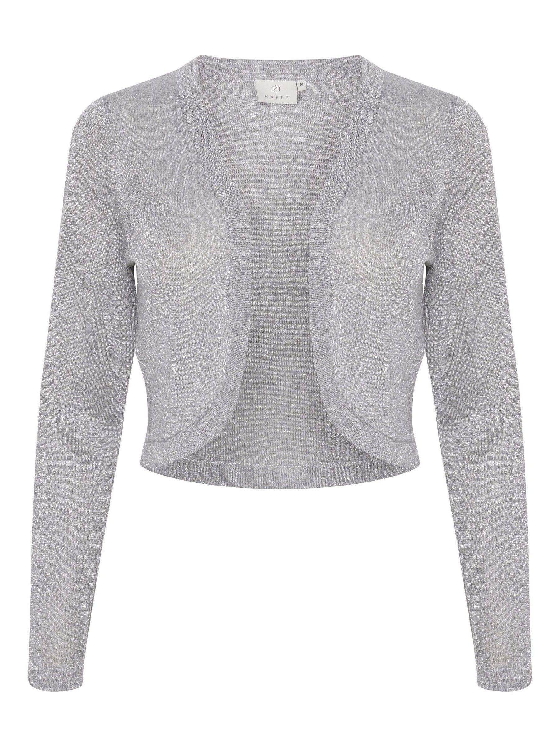 Buy Kaffe Grey Ankra Slim Fit Long Sleeve Bolero Cardigan from the