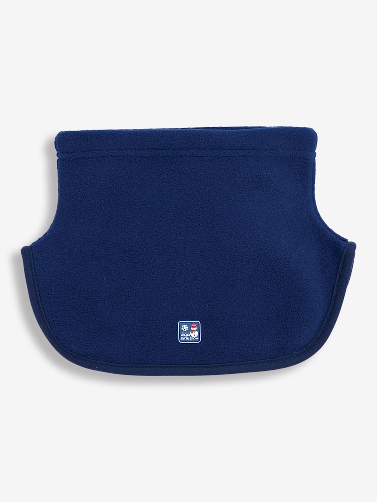 JoJo Maman Bébé Navy Blue Polarfleece Neck Cosy Scarf - Image 1 of 1