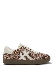 FitFlop Brown The Dash Ff Pony Cow T-Toe Trainers - Image 1 of 5