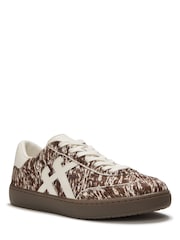 FitFlop Brown The Dash Ff Pony Cow T-Toe Trainers - Image 2 of 5