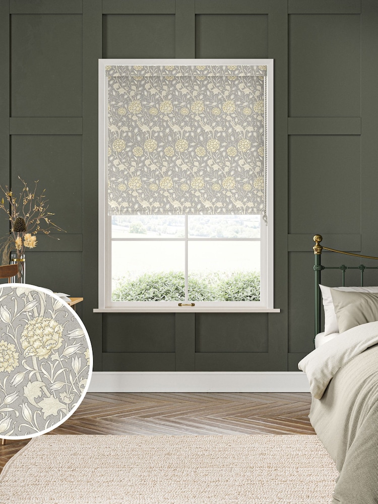 William Morris At Home Grey Wild Tulip Made To Measure Roller Blind - Image 1 of 6