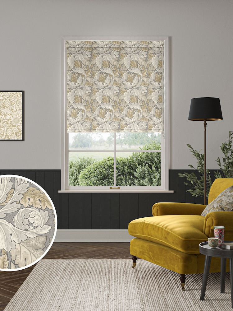 William Morris At Home Flint Grey Acanthus Made To Measure Roller Blind - Image 1 of 6