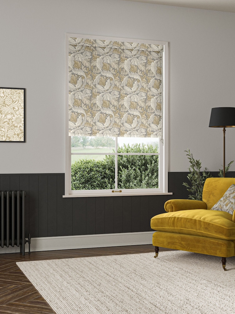 William Morris At Home Flint Grey Acanthus Made To Measure Roller Blind - Image 2 of 6
