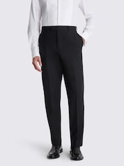MOSS Black Regular Fit Performance  Dress Trousers - Image 1 of 3