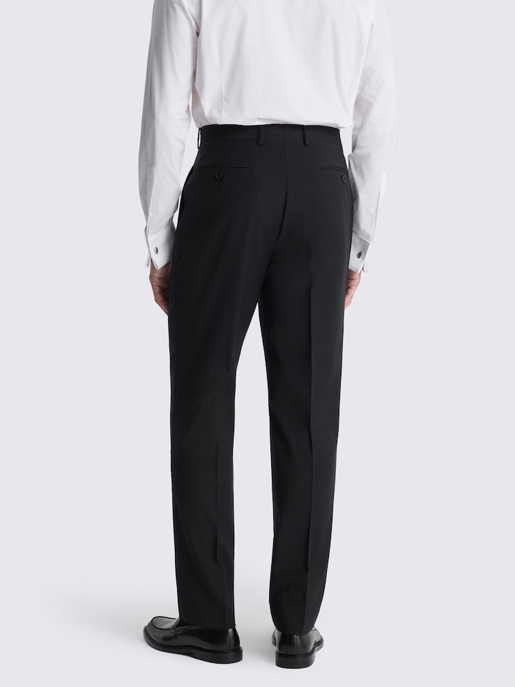 MOSS Black Regular Fit Performance Dress Trousers - Image 2 of 3 MOSS Black Regular Fit Performance Dress Trousers - Image 2 of 3