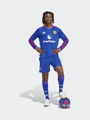 adidas Blue Originals Manchester United 26/27 Away Authentic Jersey Longsleeve - Image 4 of 7