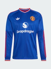 adidas Blue Originals Manchester United 26/27 Away Authentic Jersey Longsleeve - Image 7 of 7