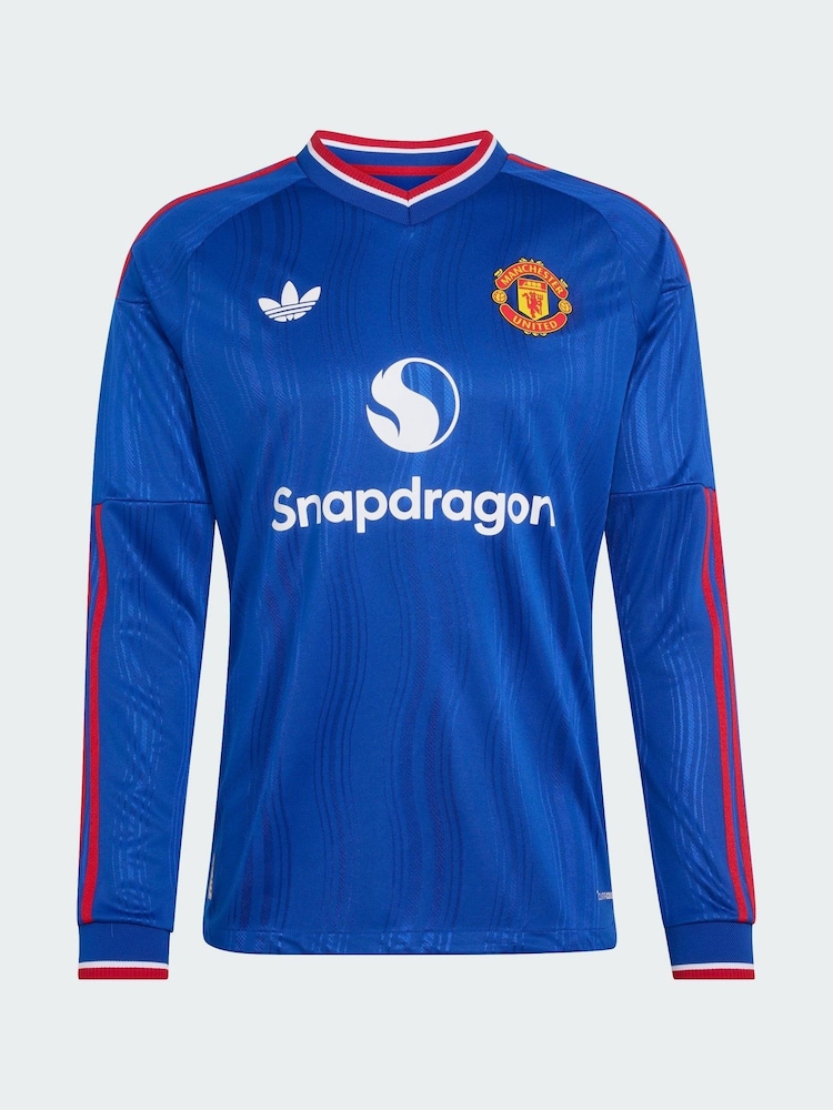 adidas Blue Originals Manchester United 26/27 Away Authentic Jersey Longsleeve - Image 7 of 7 adidas Blue Originals Manchester United 26/27 Away Authentic Jersey Longsleeve - Image 7 of 7
