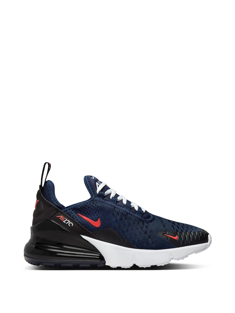 Nike Navy/Red Youth Air Max 270 Trainers - Image 1 of 11