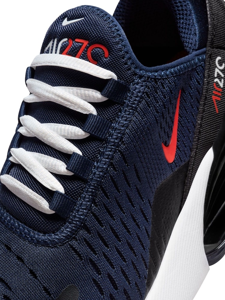 Nike Navy/Red Youth Air Max 270 Trainers - Image 11 of 11