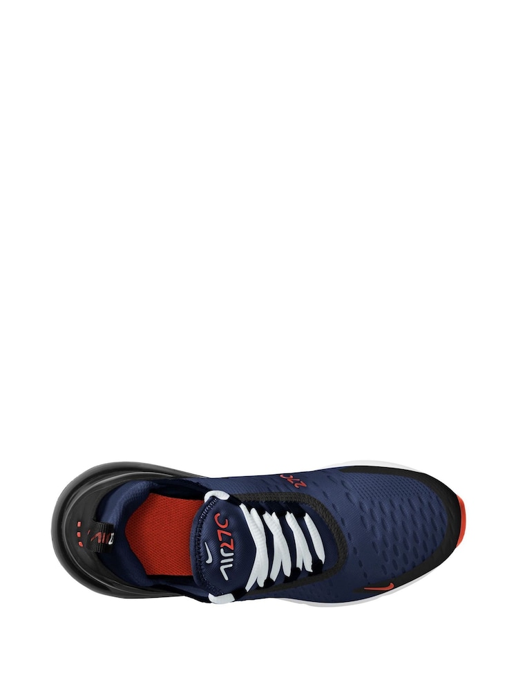 Nike Navy/Red Youth Air Max 270 Trainers - Image 8 of 11