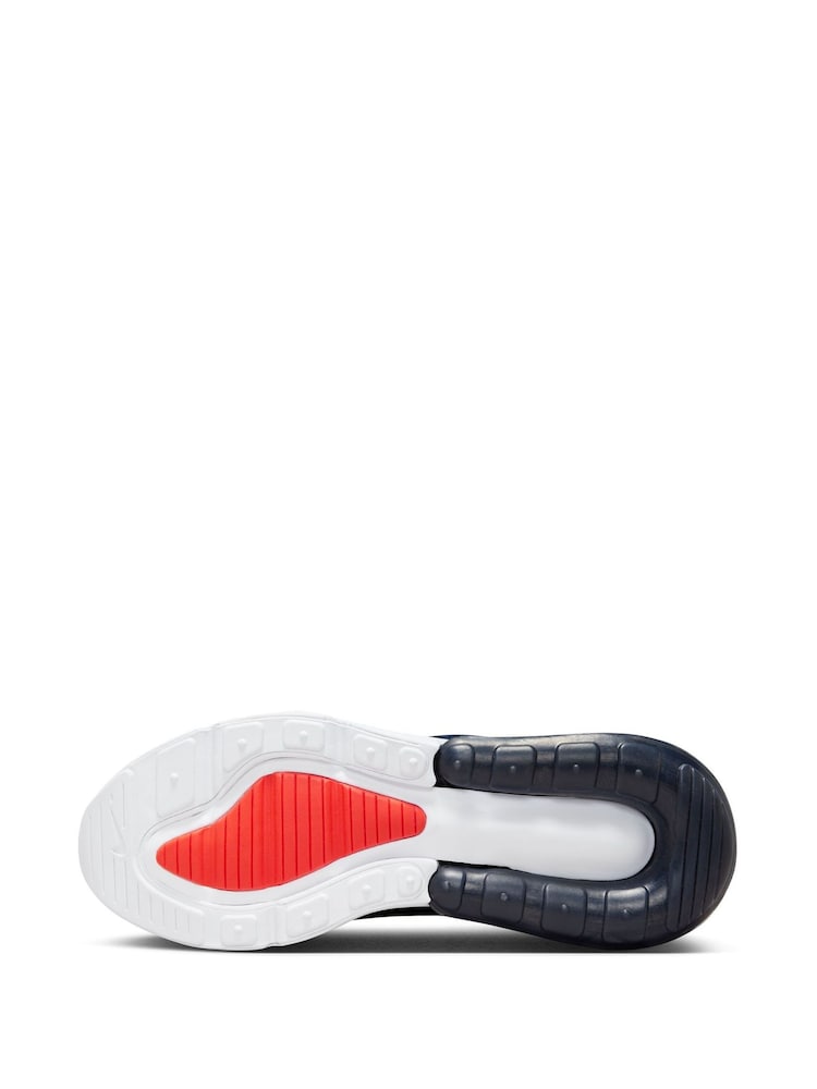 Nike Navy/Red Youth Air Max 270 Trainers - Image 9 of 11