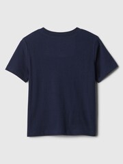Gap Blue Logo Short Sleeve Crew Neck T-Shirt (Newborn-5yrs) - Image 2 of 3