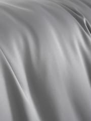 Catherine Lansfield Silver Silky Soft Satin Duvet Cover and Pillowcase Set - Image 3 of 3