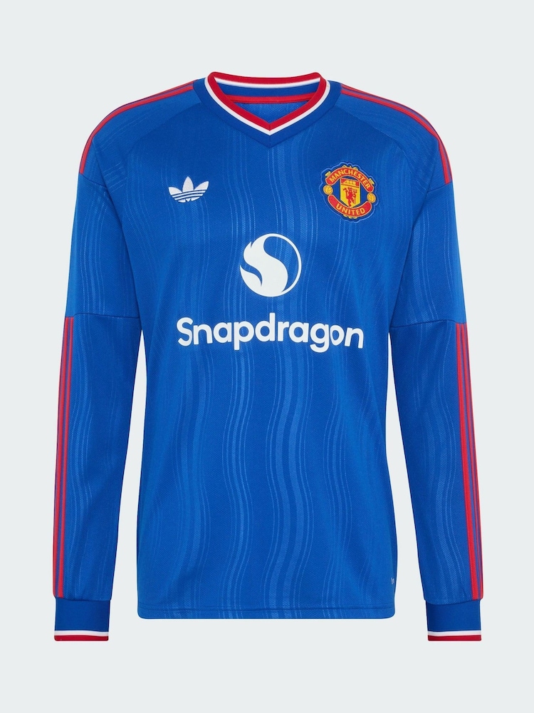 adidas Blue Originals Manchester United 26/27 Away Longsleeve Football Shirt - Image 5 of 5 adidas Blue Originals Manchester United 26/27 Away Longsleeve Football Shirt - Image 5 of 5