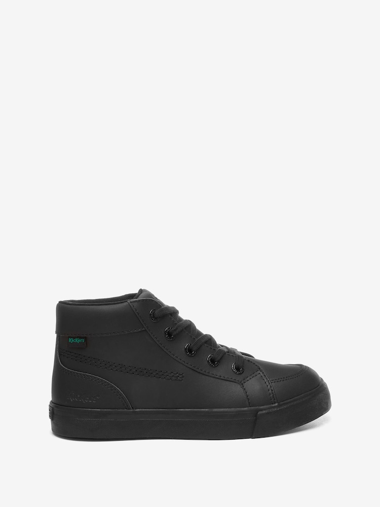 Kickers Black Junior Tovni Hi Leather Shoes - Image 1 of 8
