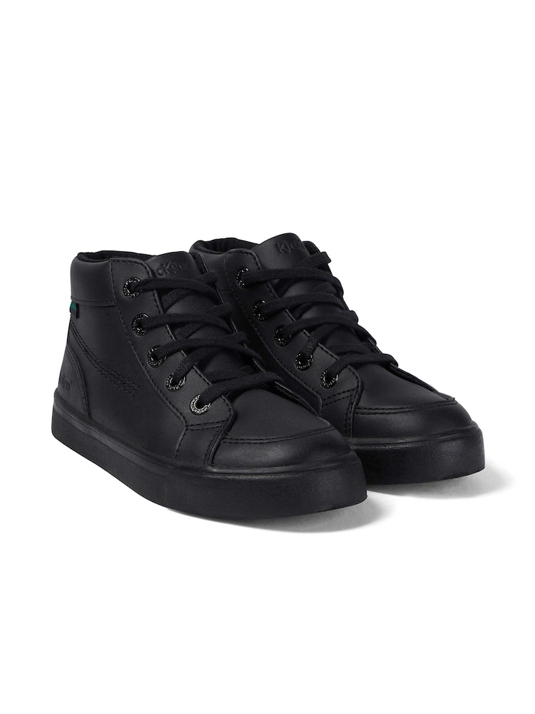 Kickers Black Junior Tovni Hi Leather Shoes - Image 2 of 8