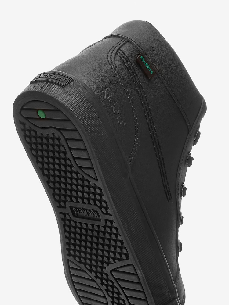 Kickers Black Junior Tovni Hi Leather Shoes - Image 8 of 8