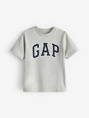 Gap Grey Logo Short Sleeve Crew Neck T-Shirt (Newborn-5yrs) - Image 1 of 3